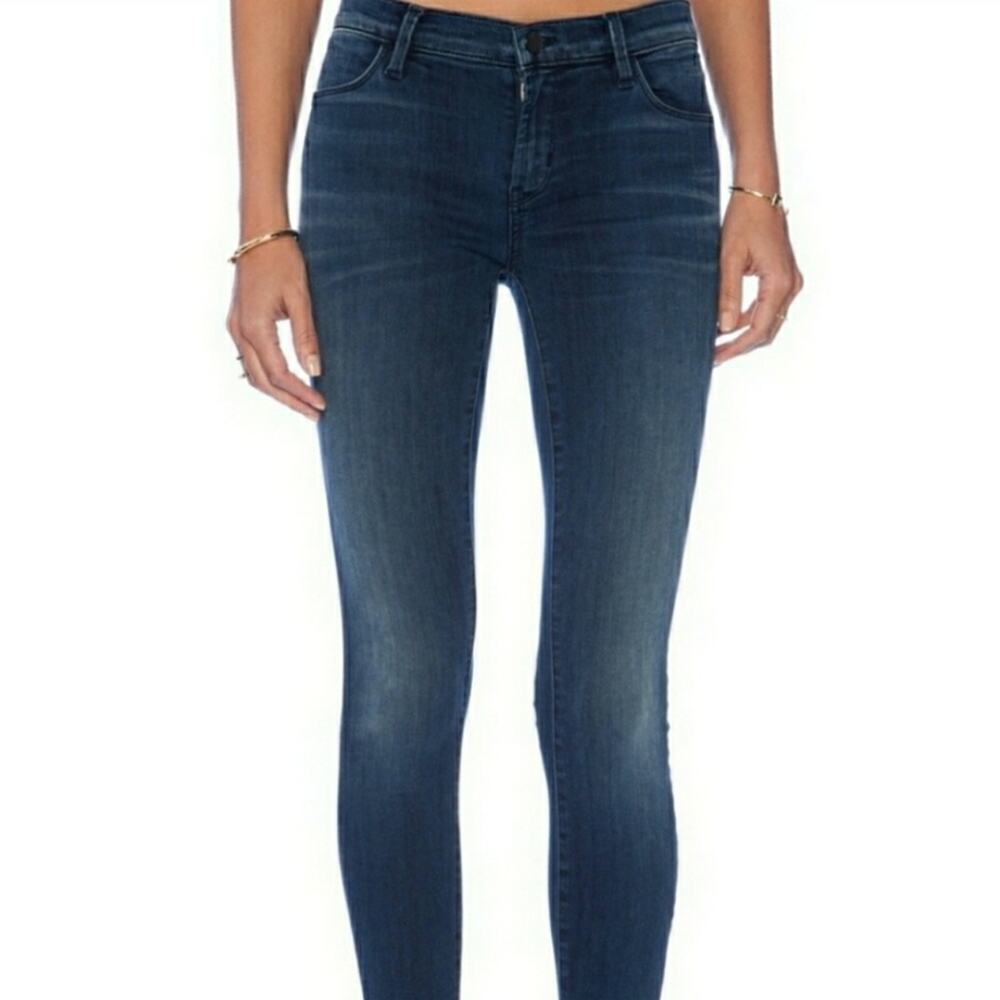 J Brand Super Skinny Blue Jeans Mid-Rise Size 27